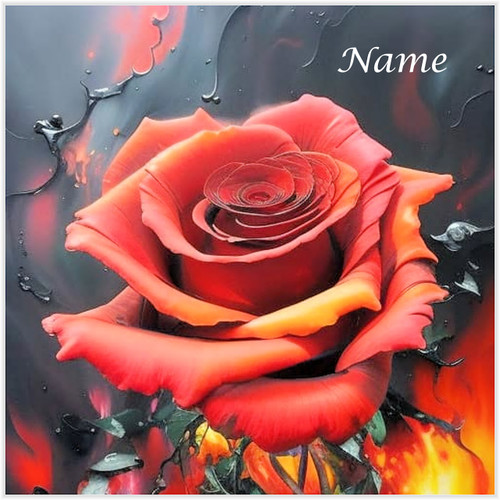 Wild Fire Rose - Personalised