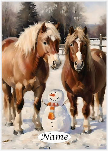 Snowman & the Ponies - Personalised