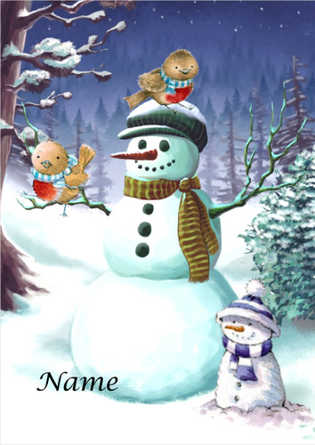 Snowmen and Robins - Personalised