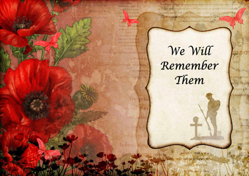 We Will Remember Soldier - Personalised