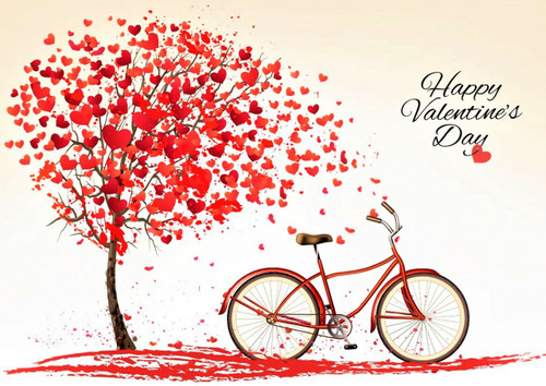 Heart Tree Bicycle Valentine