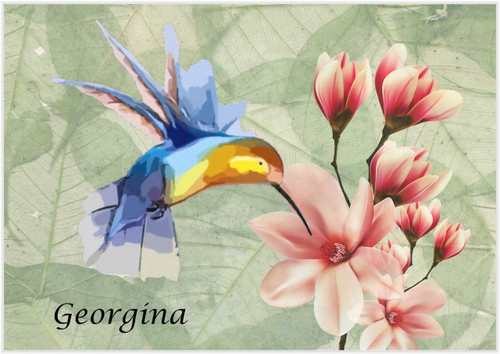 Magnolia Hummingbird - Personalised