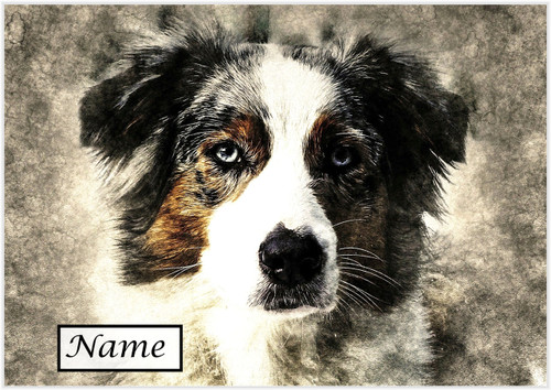 Border Collie Painting - Personalised