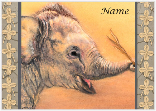 Baby Elephant Face - Personalised