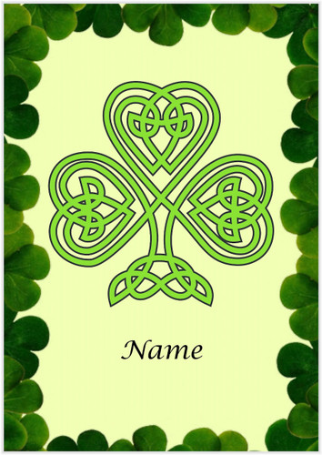 Celtic Knot Shamrock - Personalised