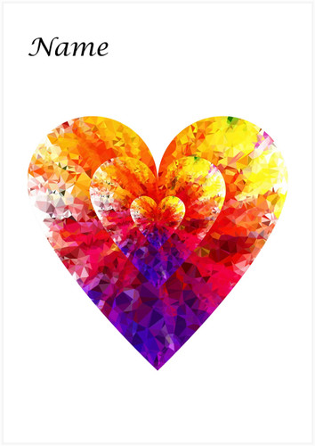 Colourburst Heart - Personalised
