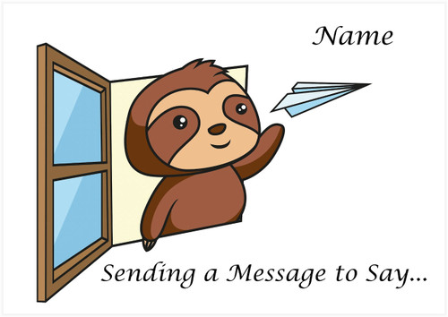 Sloth sending message - Personalised