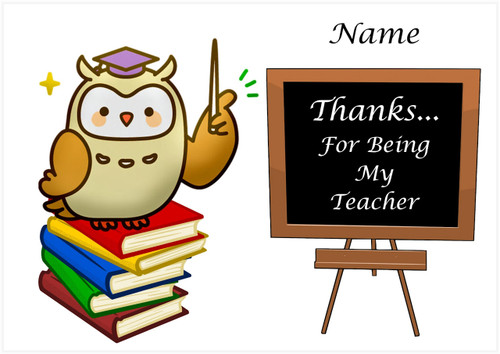 Thanks Teacher Owl - Personalised