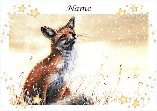 Christmas Fox Landscape - Personalised