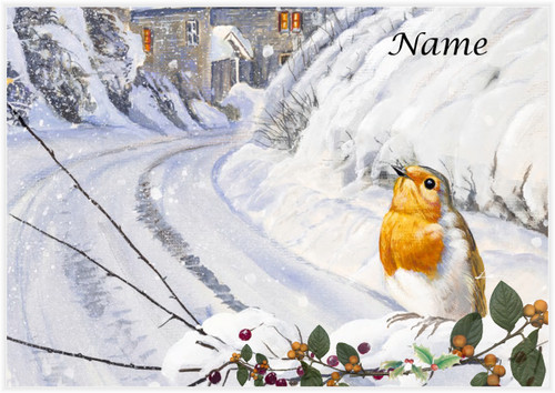 Snow Singing Robin - Personalised