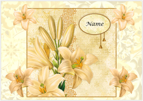 Elegant Golden Lily - Personalised