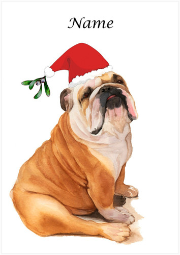 Bulldog Christmas - Personalised