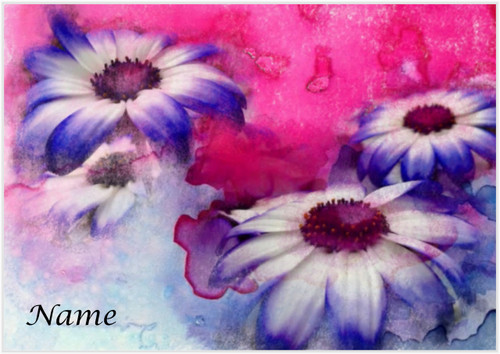 Watercolour Flowers - Personalised