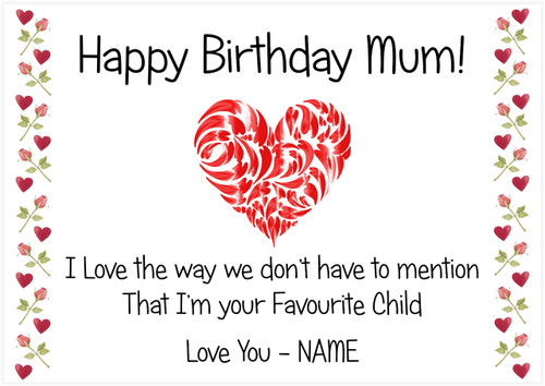 Mum's Favourite - Personalised