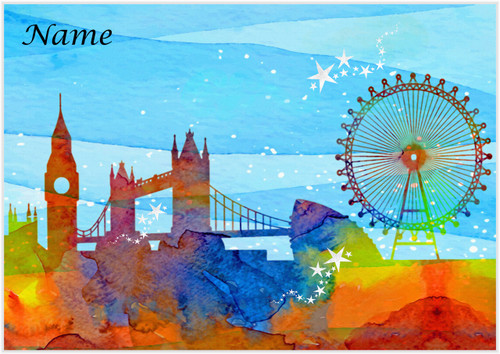 Rainbow London Skyline - Personalised