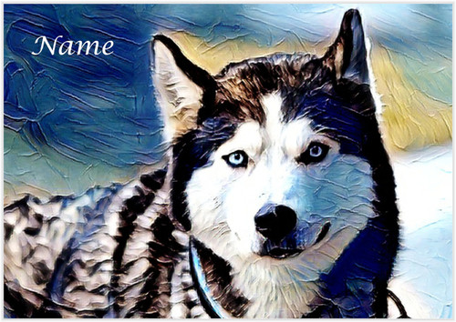 Husky in Frost Valley - Personalised