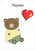 Balloon Heart Bear - Personalised