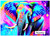 Rainbow Painted Elephant - Personalised