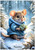 Snow Mouse in Warm Winter Coat - Personalised Snow Mouse in Warm Winter Coat - Personalised