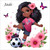 Cute Football Girl 1 - Personalised Example