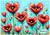 Poppy Heart Flowers - Personalised Example