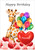 Heart Balloon Giraffe - Personalised
