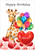 Heart Balloon Giraffe - Personalised Example