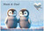 Romantic Moon Penguins Christmas - Personalised Example