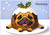 Christmas Pug in a Pud - Personalised Example