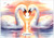 Sunset Swans - Personalised Example