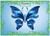 Stylised  Blue Butterfly - Personalised