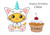 Unicorn Cupcake Cat - Personalised Example
