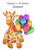Giraffe with Balloons - Personalised Example