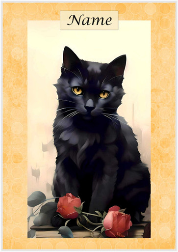 Black Cat and Roses