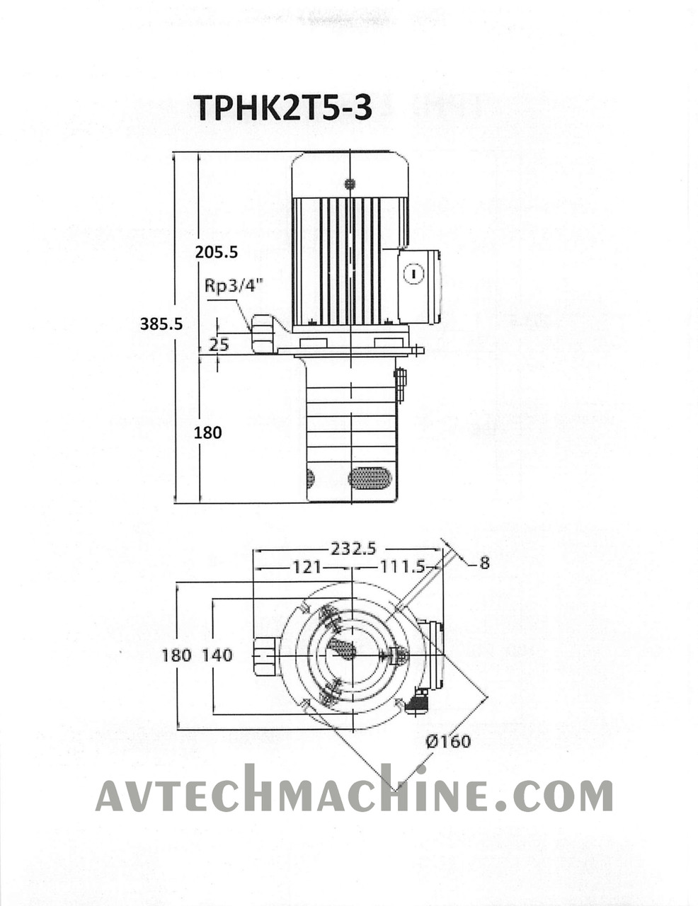 TPHK2T5-3 Walrus Multistage Immersible Coolant Pump 1/2HP 55PSI 18GPM