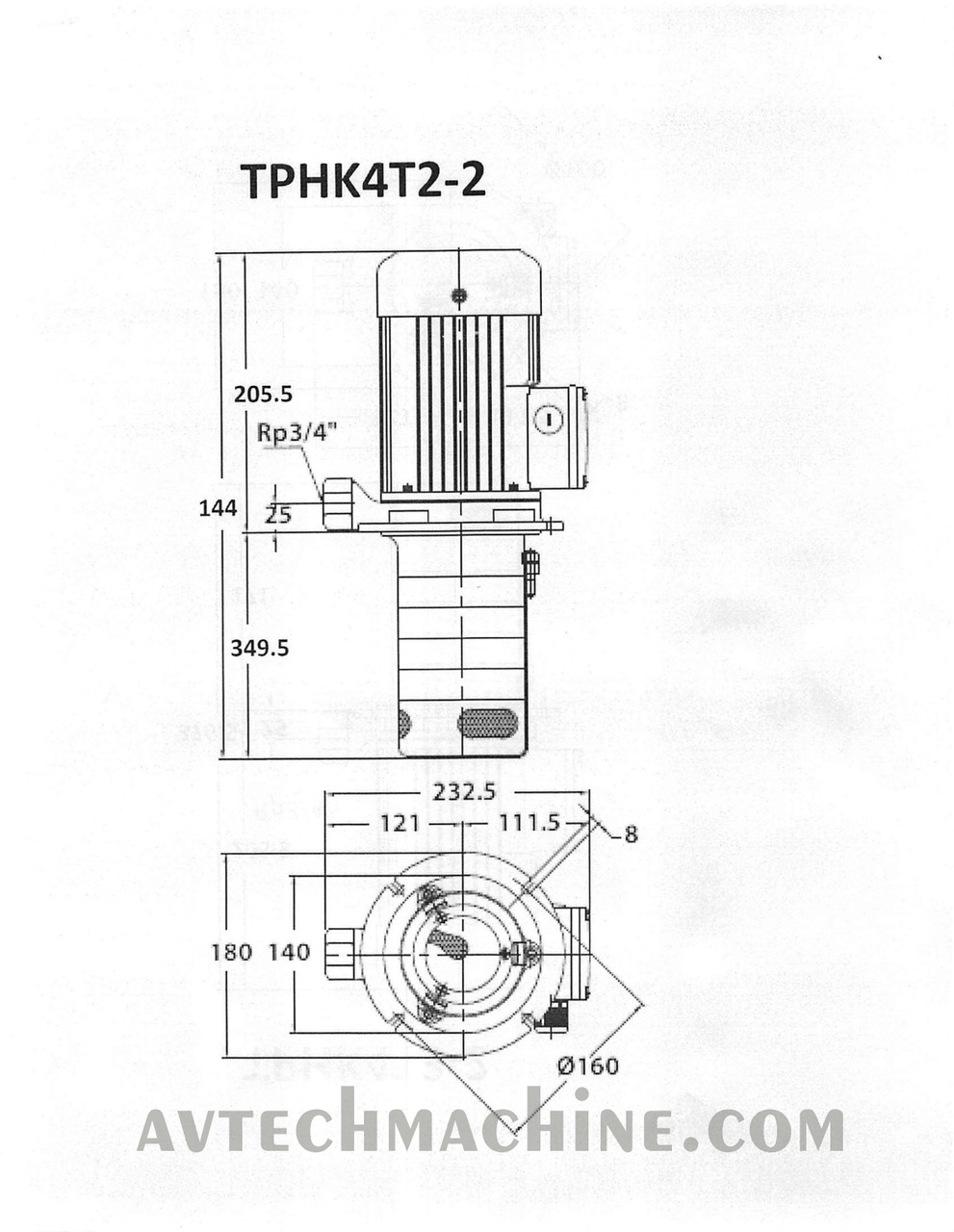 TPHK4T2-2 Walrus Multistage Immersible Coolant Pump 1/2HP 40PSI 40GPM