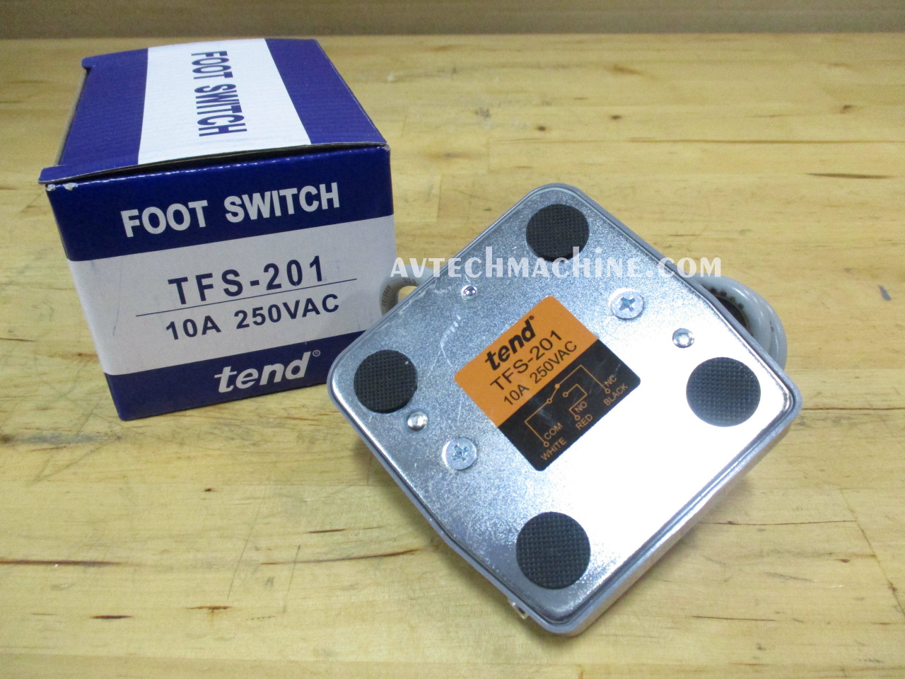 FTVOGUE TFS-201 Foot Pedal Switch Electric Momentary ON OFF Switch, Step Control AC 250V 1NO 1NC ,Control And Switches