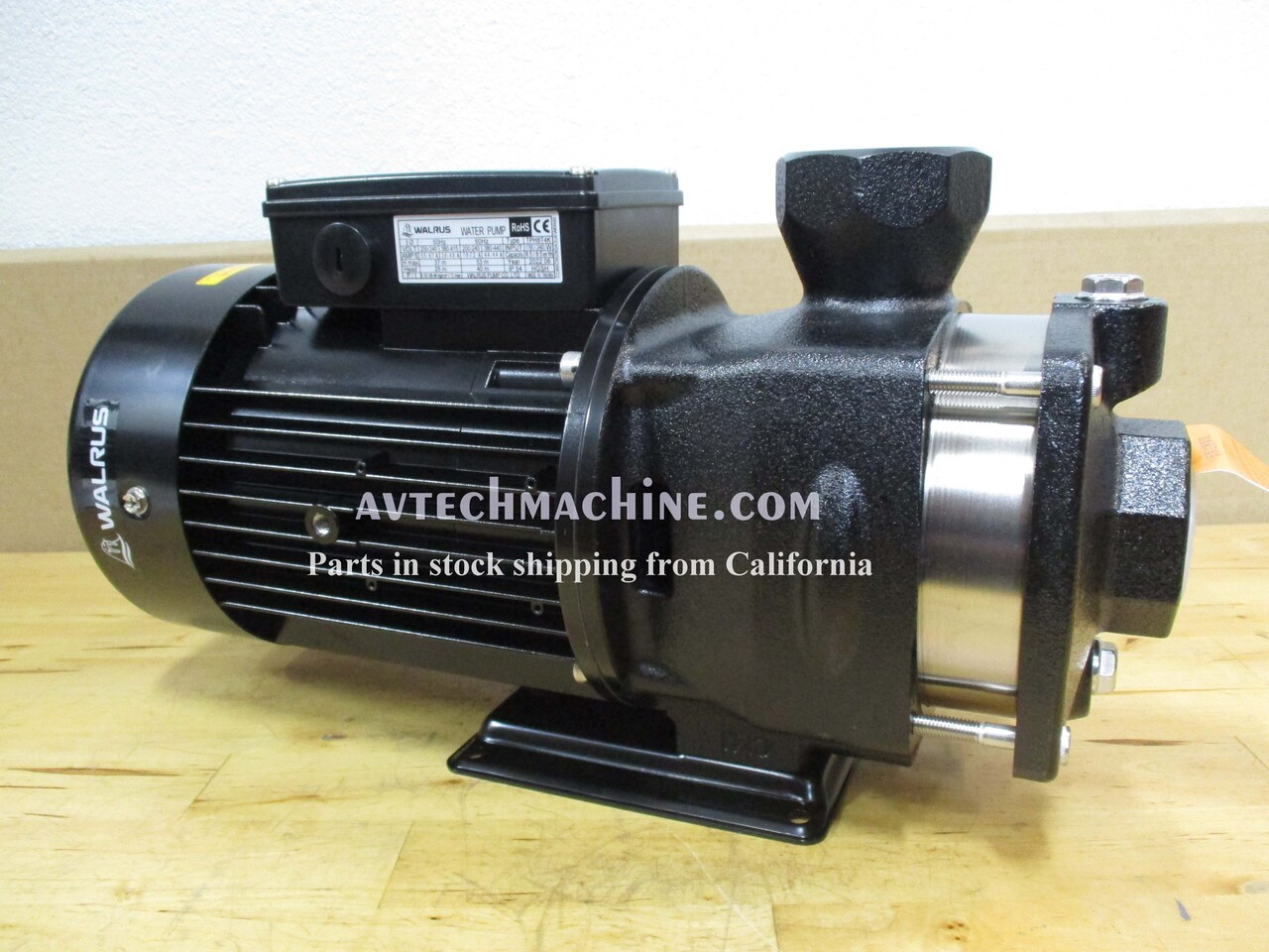 TPH8T4K Walrus Multistage Centrifugal Coolant Pump 2HP 80PSI 52GPM