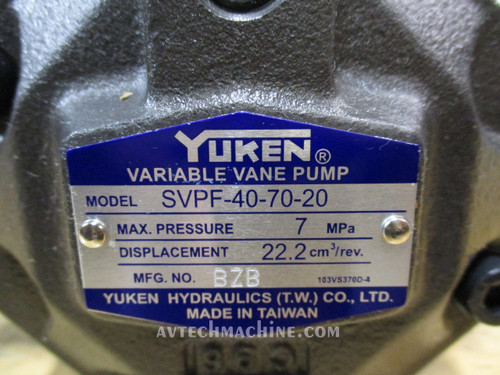 yuken variable vane pump svpf