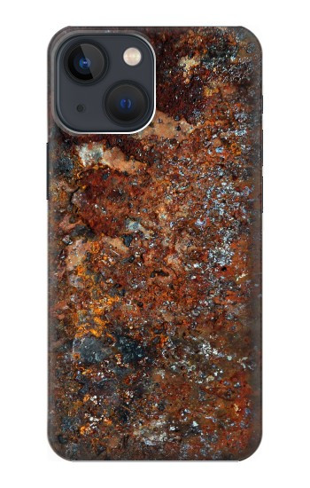 S2714 錆鋼テクスチャグラフィックプリント Rust Steel Texture Graphic Printed Iphone 13 バックケース フリップ
