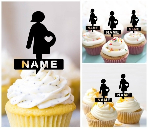 Ta1236 妊娠 Baby Pregnant Woman アクリル製 カップケーキトッパー ケーキトッパー ケーキスティック 結婚式 Ta1236 妊娠 Baby Pregnant Woman アクリル製 カップケーキトッパー ケーキトッパー ケーキスティック 結婚式