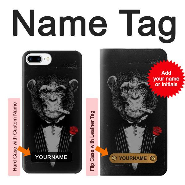 S3167 面白いマフィア猿 Funny Gangster Mafia Monkey Iphone 7 Plus Iphone 8 Plus バックケース