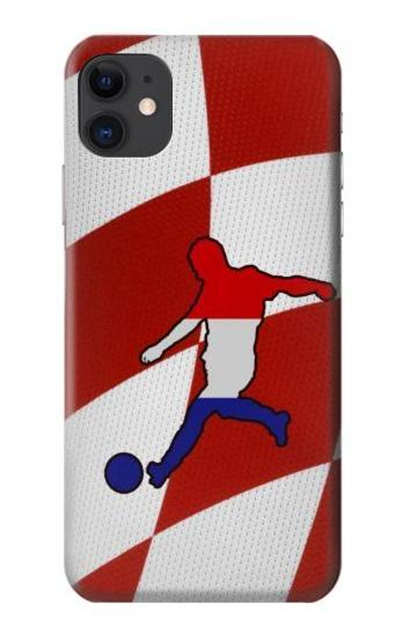 S2993 クロアチアサッカー Croatia Football Soccer Flag Iphone 11 バックケース フリップケース カバー