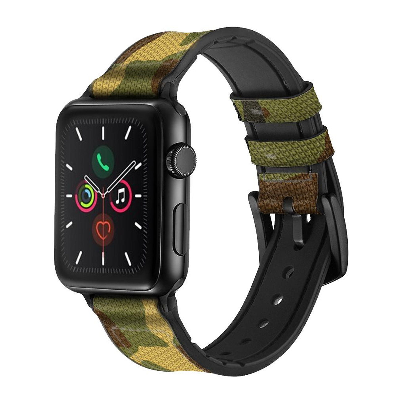 Apple Watch ベルト 42 44 45mm 灰迷彩 バンド - ラバーベルト