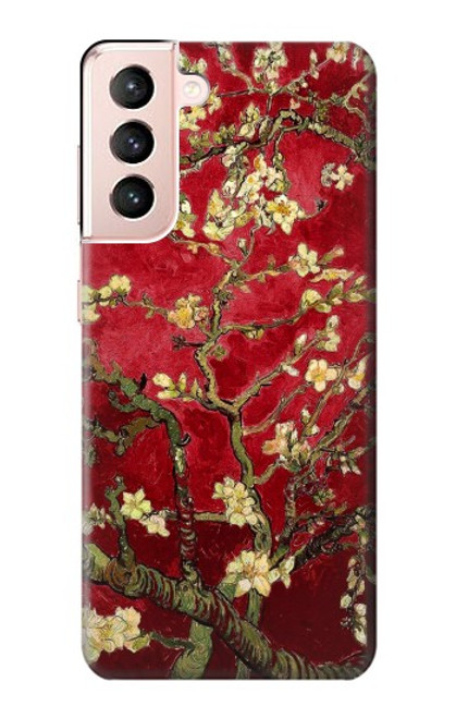 S2414 赤開花アーモンドの木 フィンセント・ファン・ゴッホ Red Blossoming Almond Tree Van Gogh Samsung Galaxy S21 5G バックケース、フリップケース・カバー