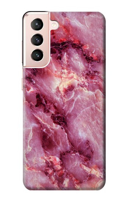 S3052 ピンクの大理石のグラフィックプリント Pink Marble Graphic Printed Samsung Galaxy S21 5G バックケース、フリップケース・カバー