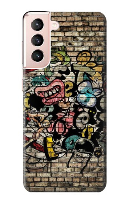 S3394 落書き Graffiti Wall Samsung Galaxy S21 5G バックケース、フリップケース・カバー