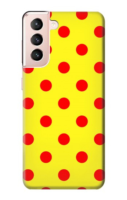 S3526 赤い水玉 Red Spot Polka Dot Samsung Galaxy S21 5G バックケース、フリップケース・カバー