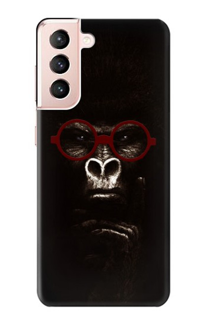 S3529 思考ゴリラ Thinking Gorilla Samsung Galaxy S21 5G バックケース、フリップケース・カバー