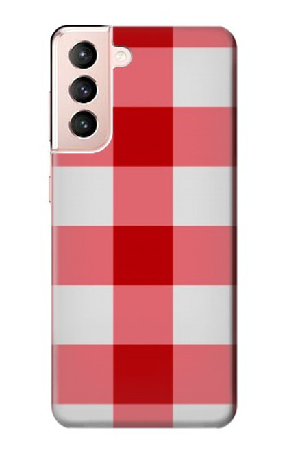 S3535 レッドギンガム Red Gingham Samsung Galaxy S21 5G バックケース、フリップケース・カバー